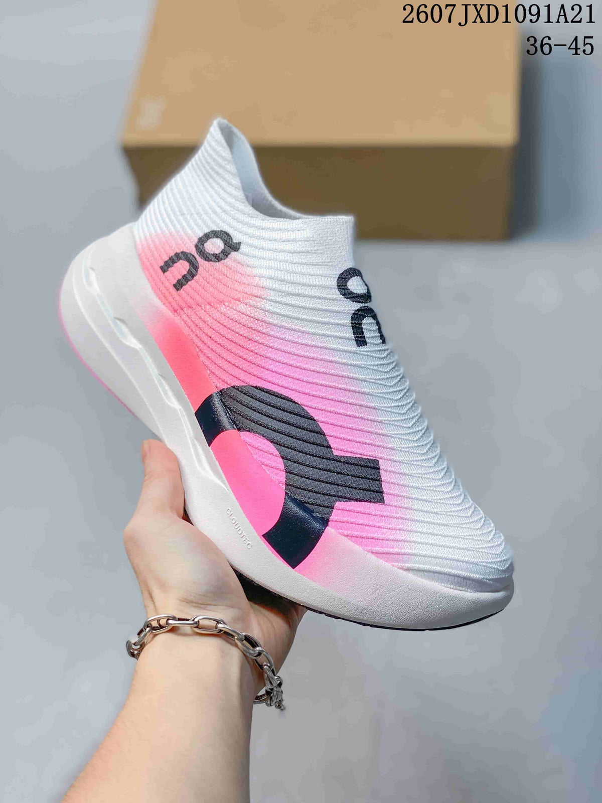 On Cloudboom Strike LS Slip-On Sneakers White Pink