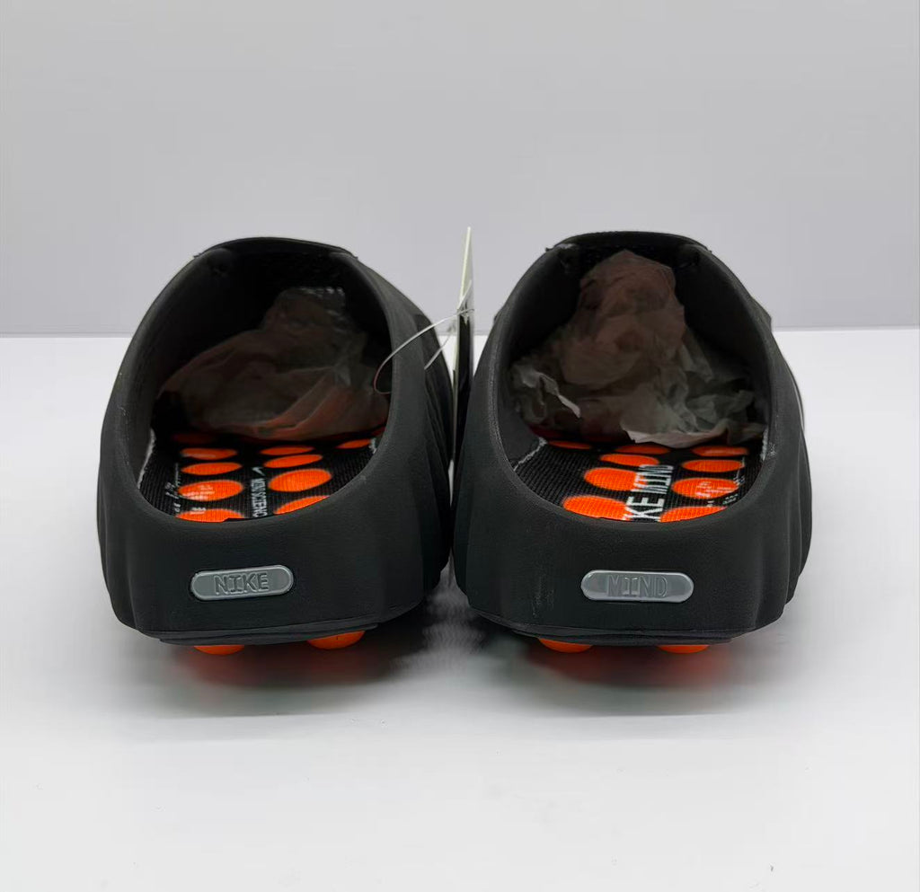Nike Black Slides with Orange Pod Sole