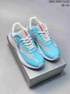 Prada America's Cup Low-Top Sneakers Turquoise White 2607JDD972A22