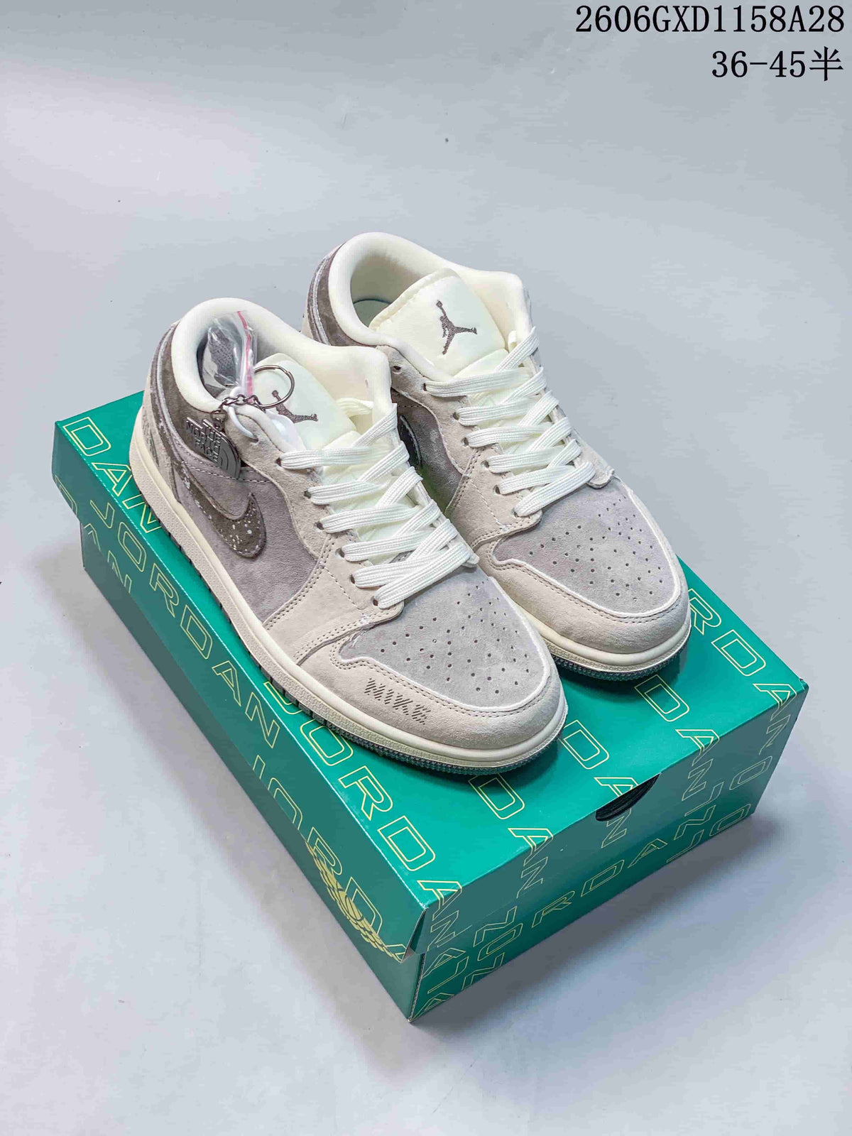 Jordan Air Jordan 1 Low Grey Brown Suede Sneakers