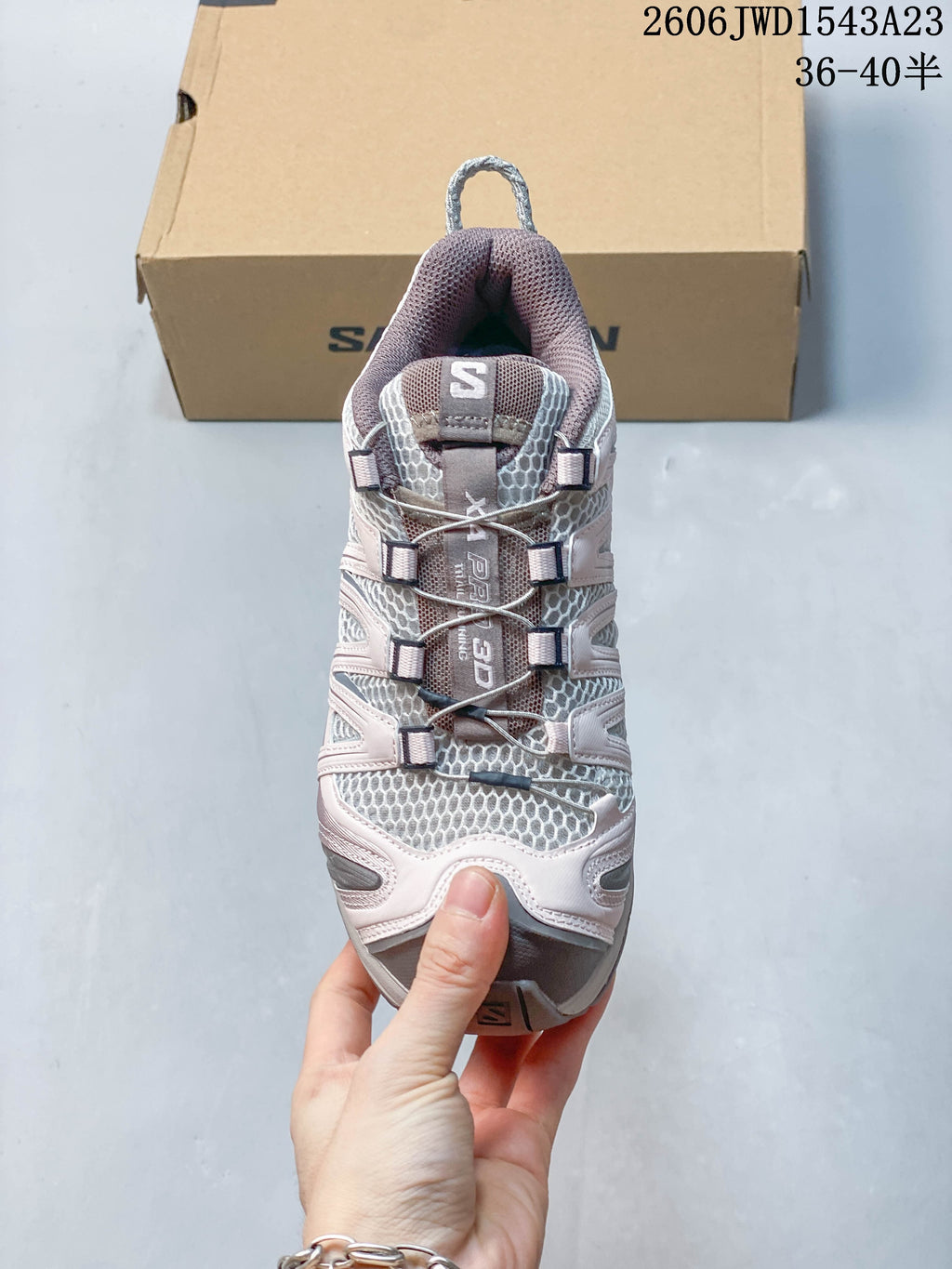 Salomon XA Pro 3D Low-Top Trail Running Shoes, Gray Pink