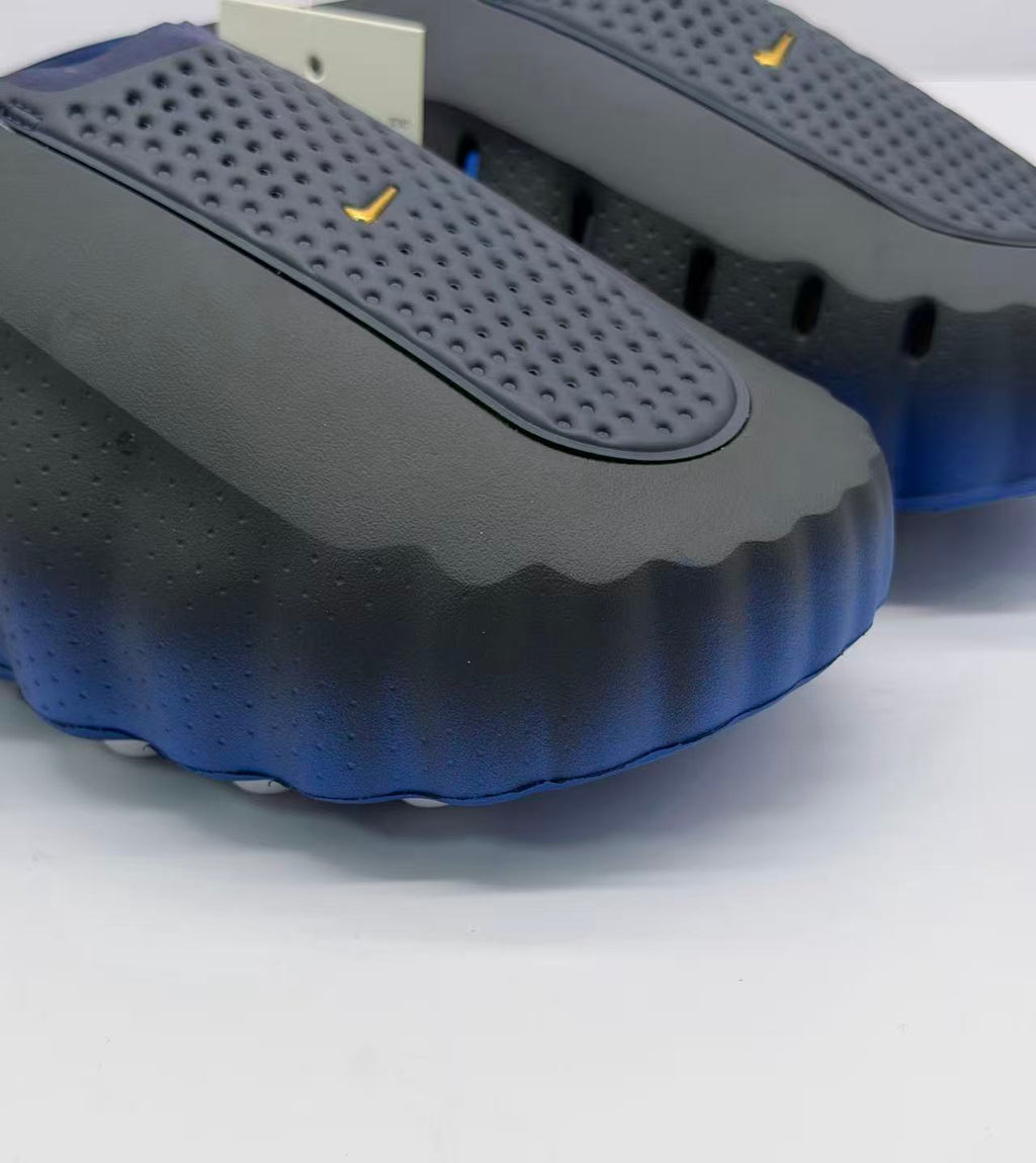 Nike Slides Black and Royal Blue