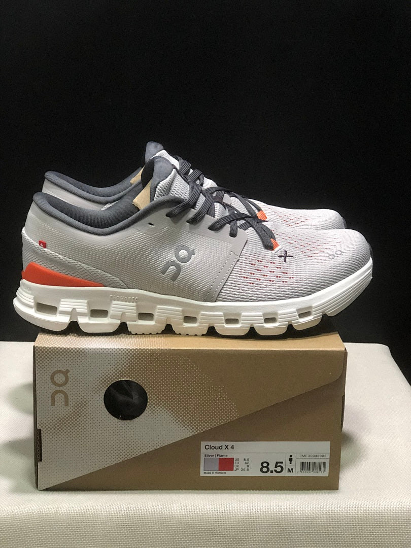 On Cloud X 4 Sneakers Silver Flame