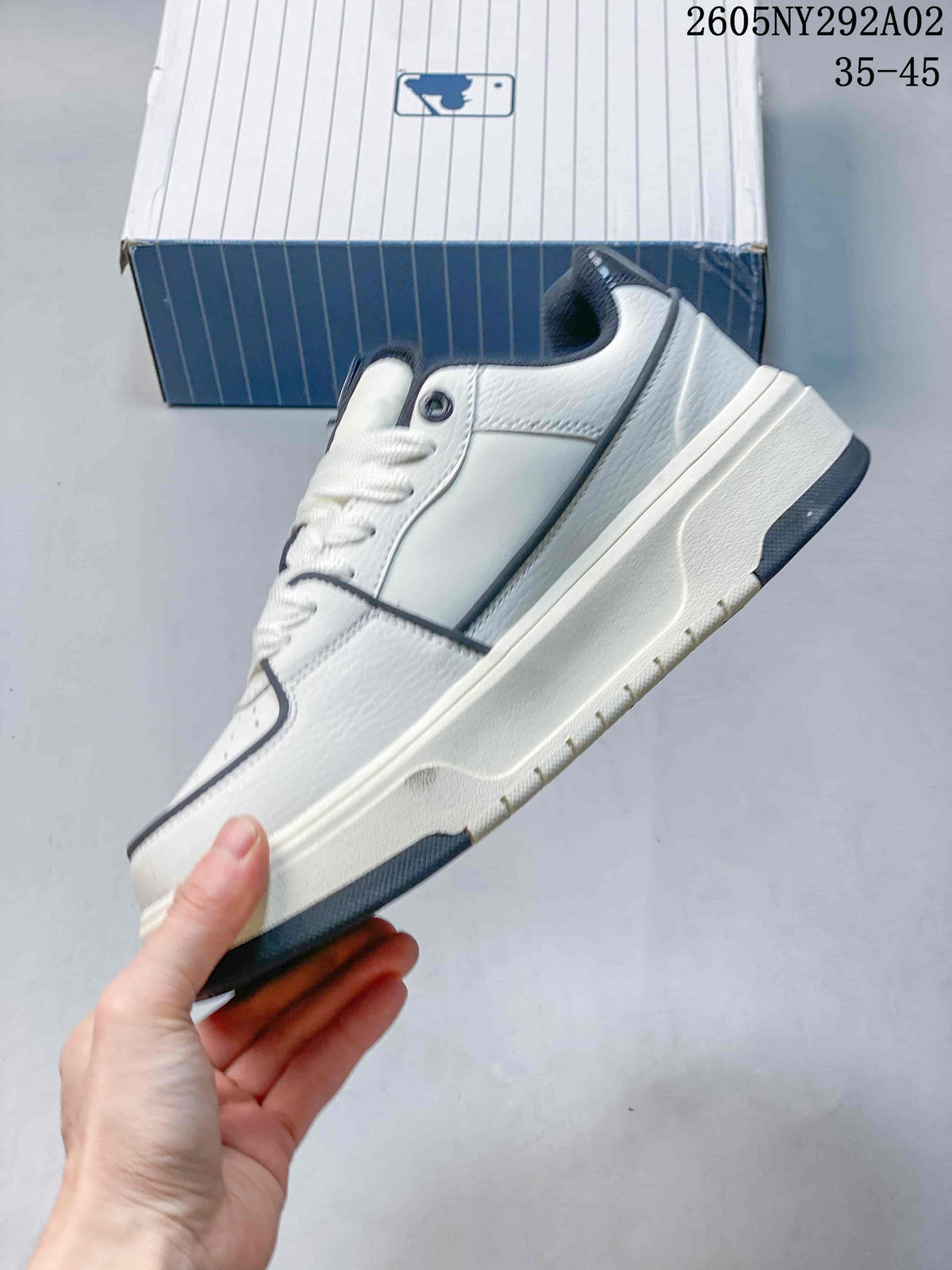 MLB Chunky Liner Low-Top Sneakers in White and Navy