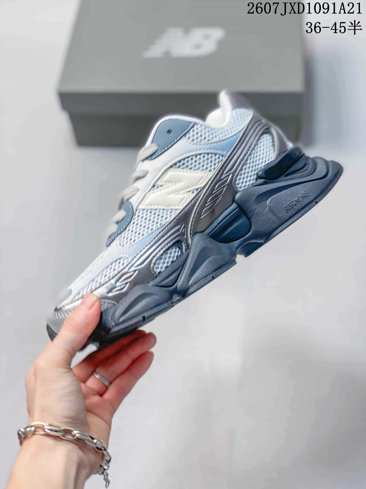 New Balance 9060 Blue and Grey Mesh Sneakers