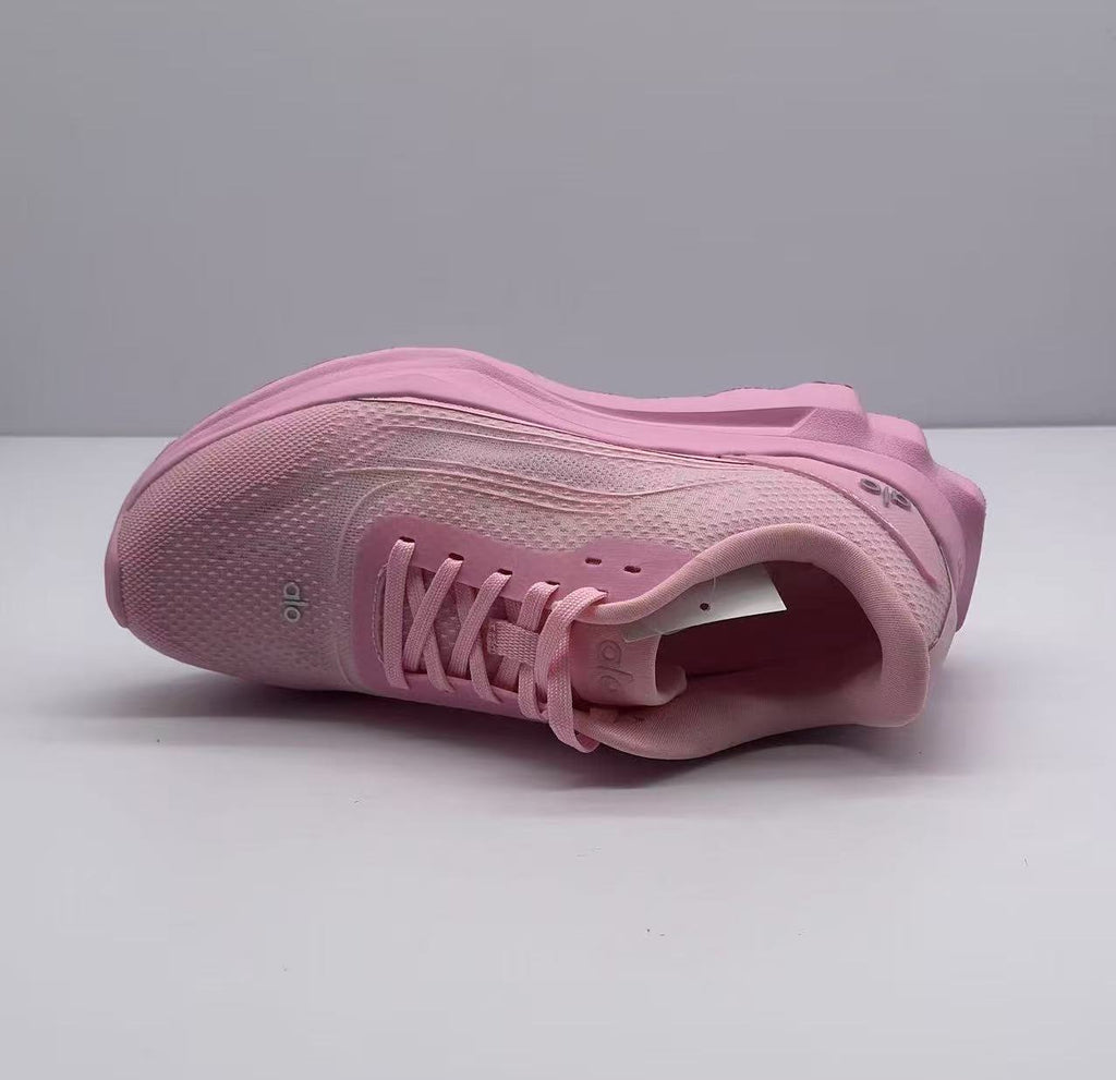 Alo Pink Knit Low-Top Sneakers