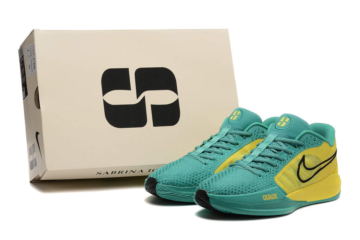 Nike Sabrina 1 Basketball Shoes in Teal and Yellow