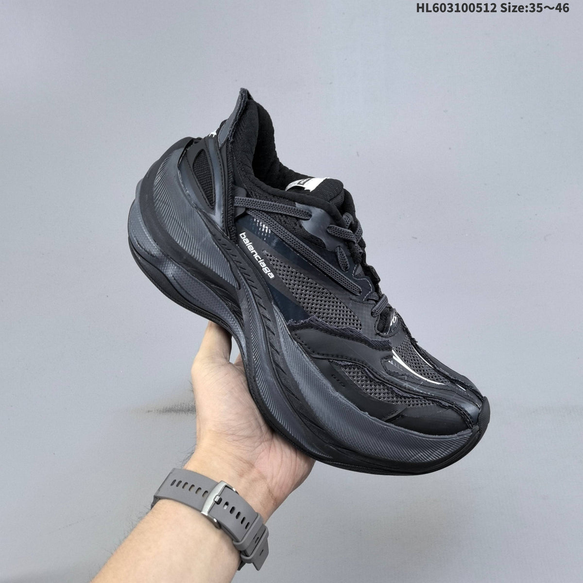 Balenciaga Triple S 2 Sneaker in Charcoal Gray