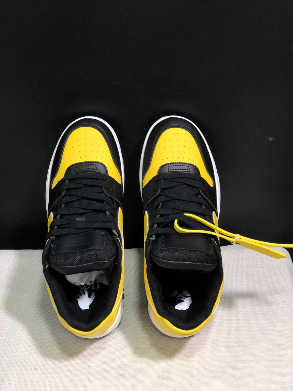 Off-White Out Of Office Low-Top Sneakers Black Yellow