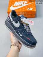 Nike Air Force 1 Low Dark Navy and Gray Sneakers