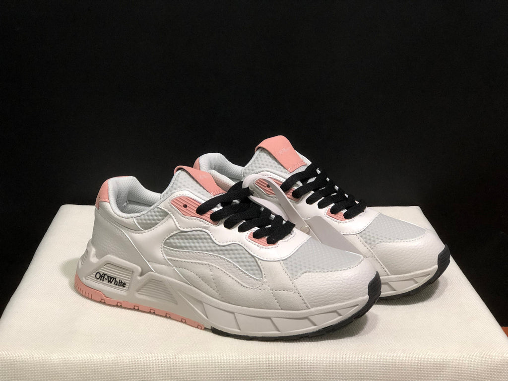 Off-White Low-Top Sneakers White and Pink