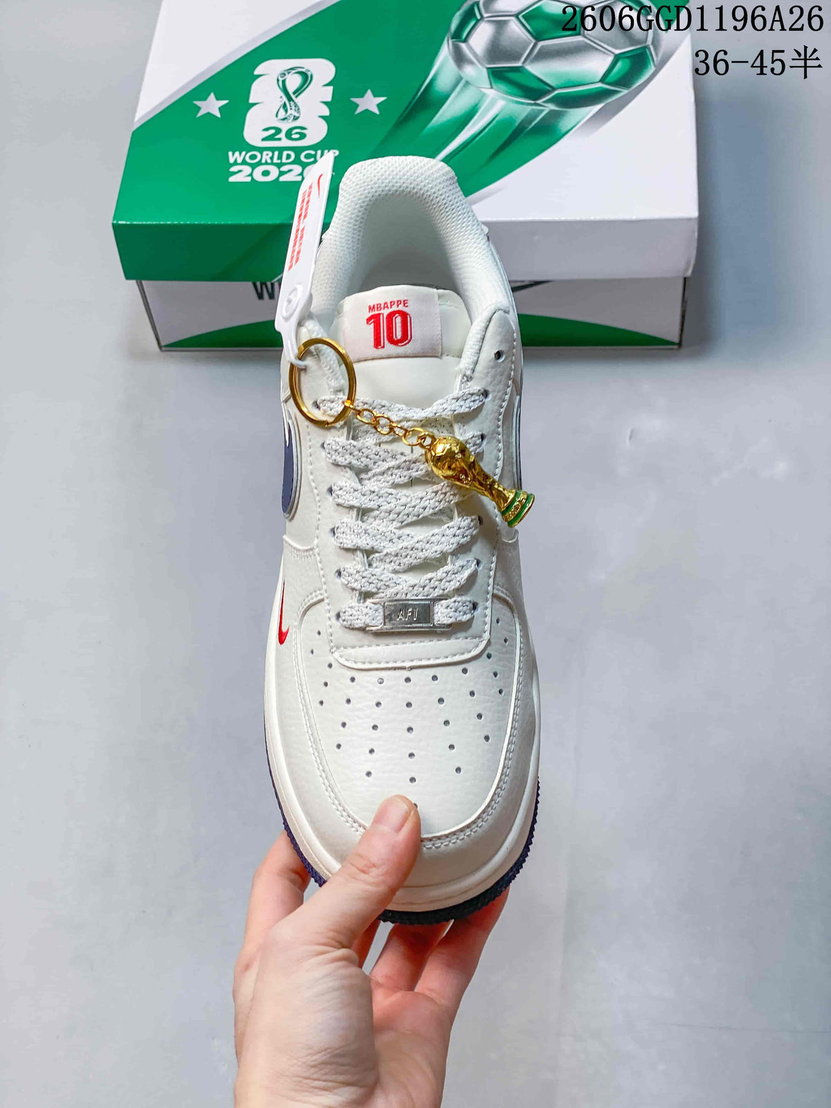 Nike Air Force 1 Low White and Blue Sneakers