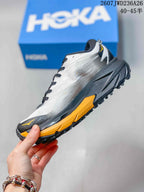 HOKA Mafate X Hike 5 Trail Running Shoes White Black Orange