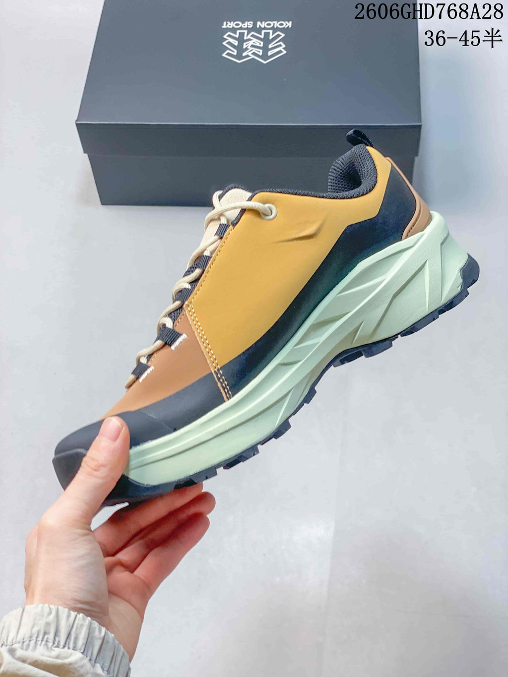KOLON SPORT MA Approach MT Hiking Shoes – Mustard and Navy