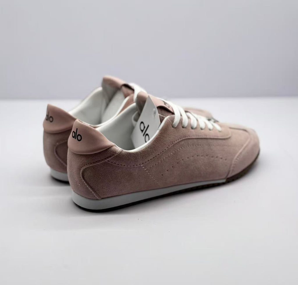 alo Low-Top Sneakers in Pink and White