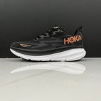 HOKA Clifton 9 Black and Gold Running Shoes