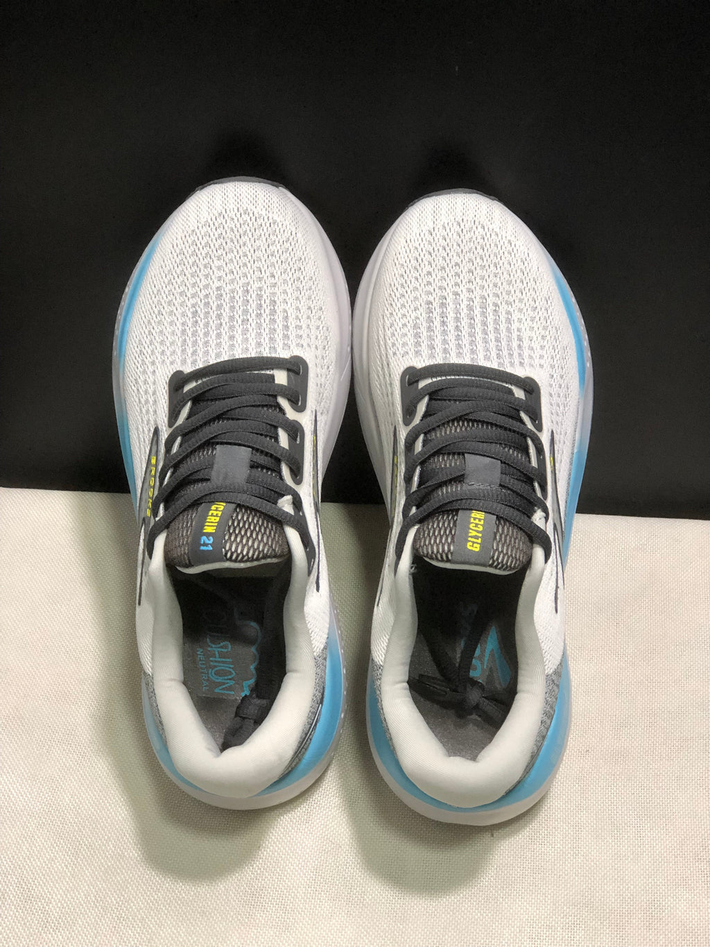 Brooks Glycerin 21 Men's Running Shoes White Grey