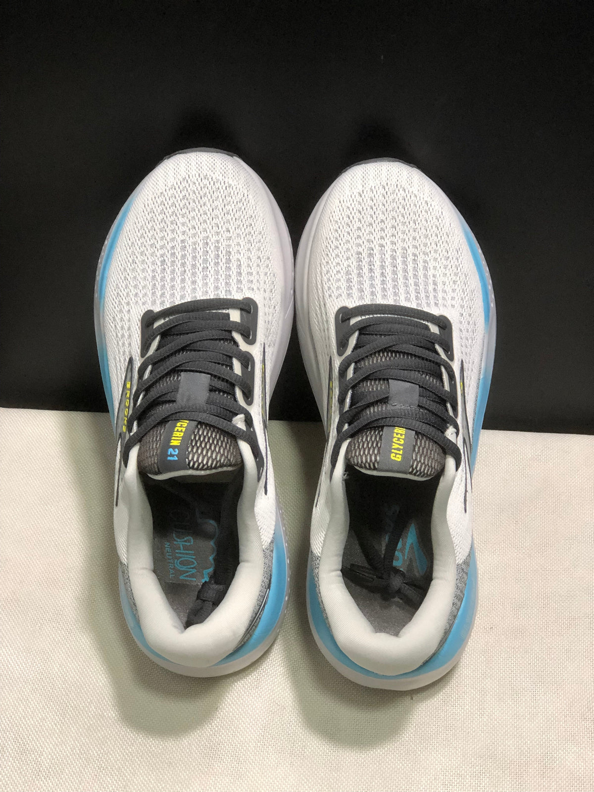 Brooks Glycerin 21 Men's Running Shoes White Grey
