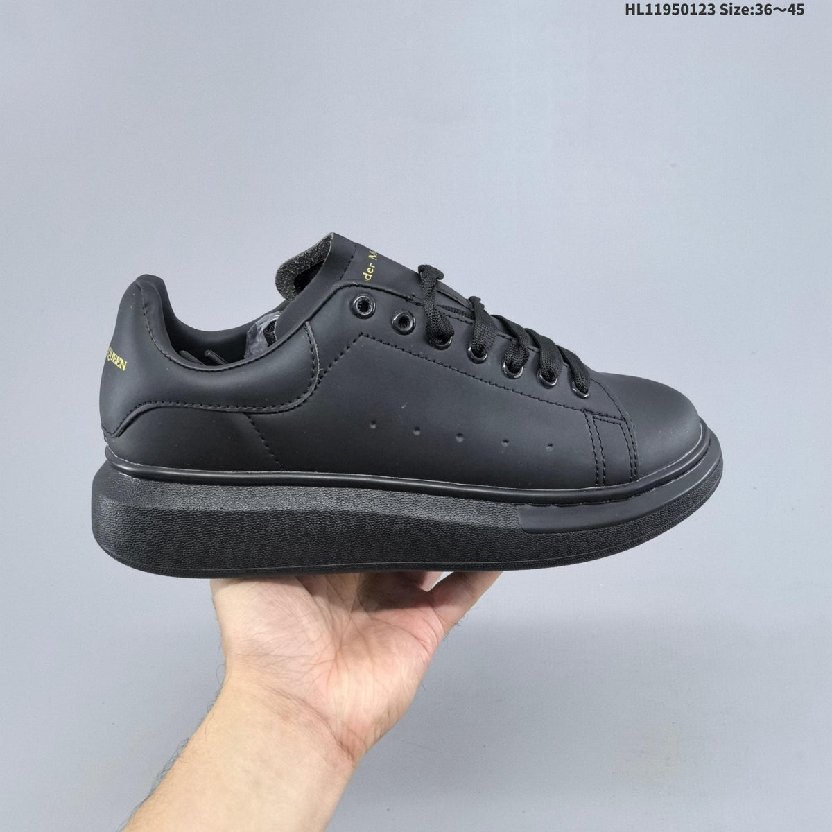 Alexander McQueen Oversized Black Low-Top Sneakers HL11950123