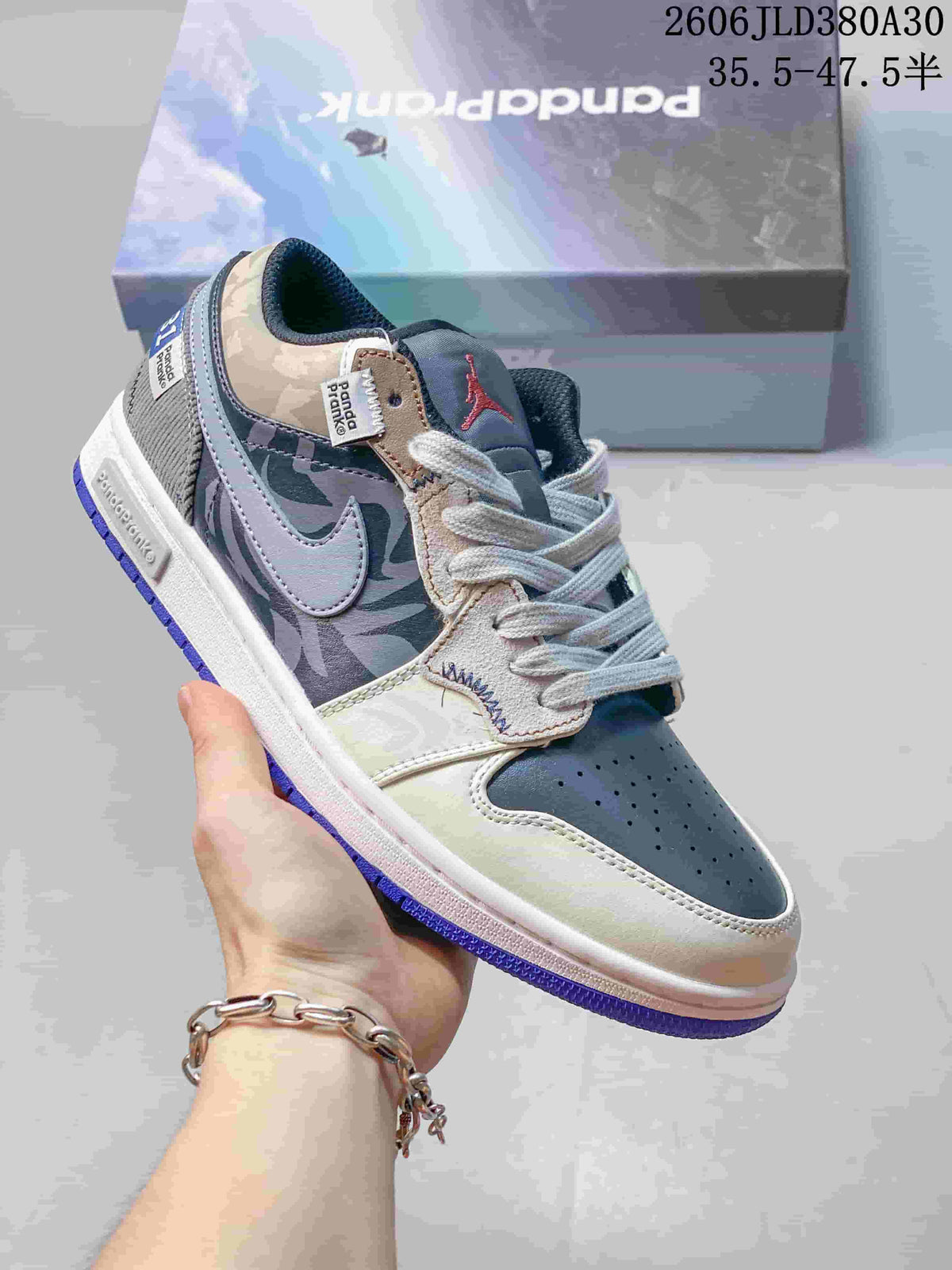 Air Jordan 1 Low Panda Prank Graphic Sneakers
