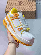 Louis Vuitton Trainer Maxi Low-Top Sneakers, White and Yellow