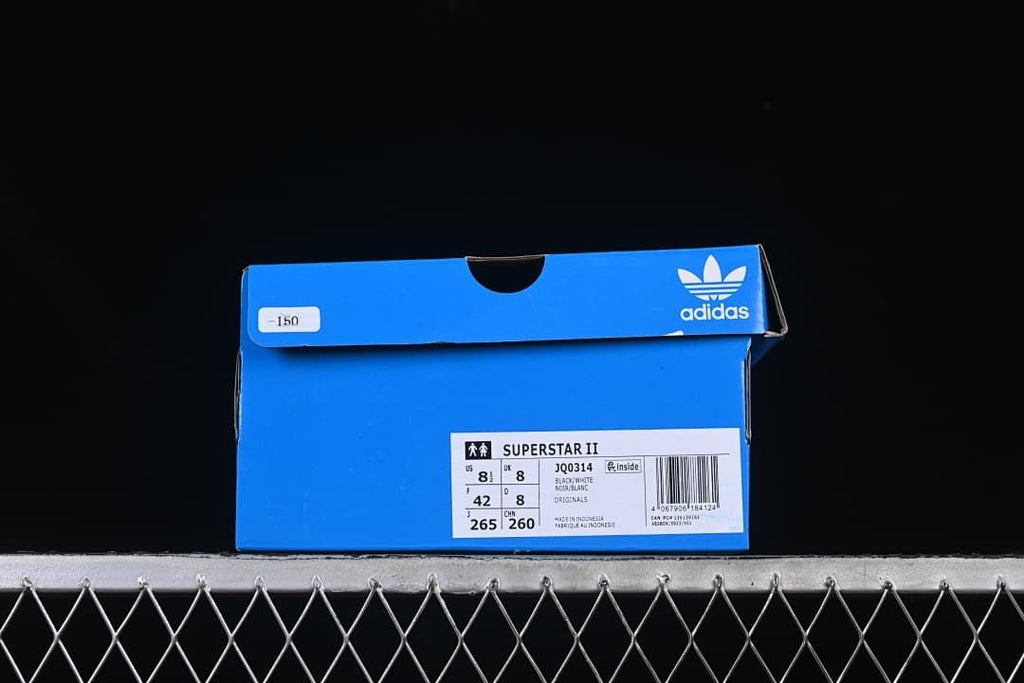 Adidas Superstar II JQ0314 Black and White Sneakers
