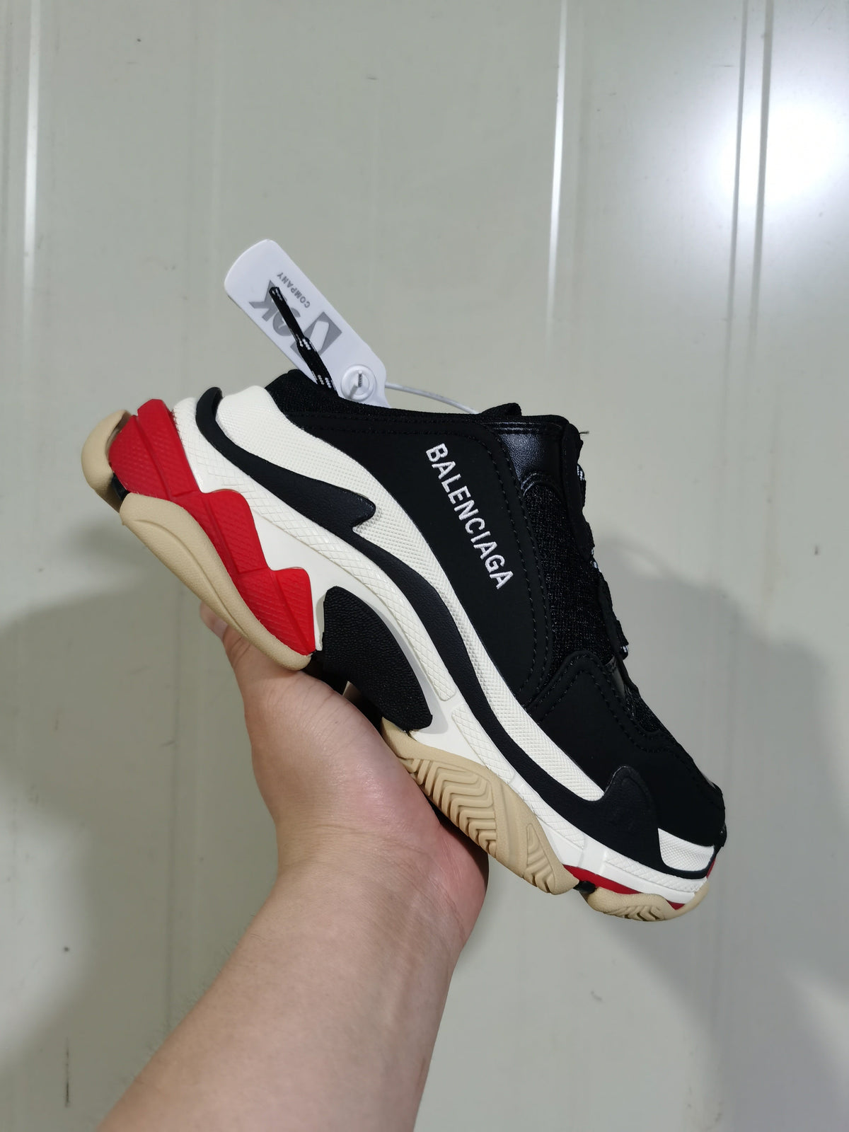 Balenciaga Triple S Mule Sneakers Black Red
