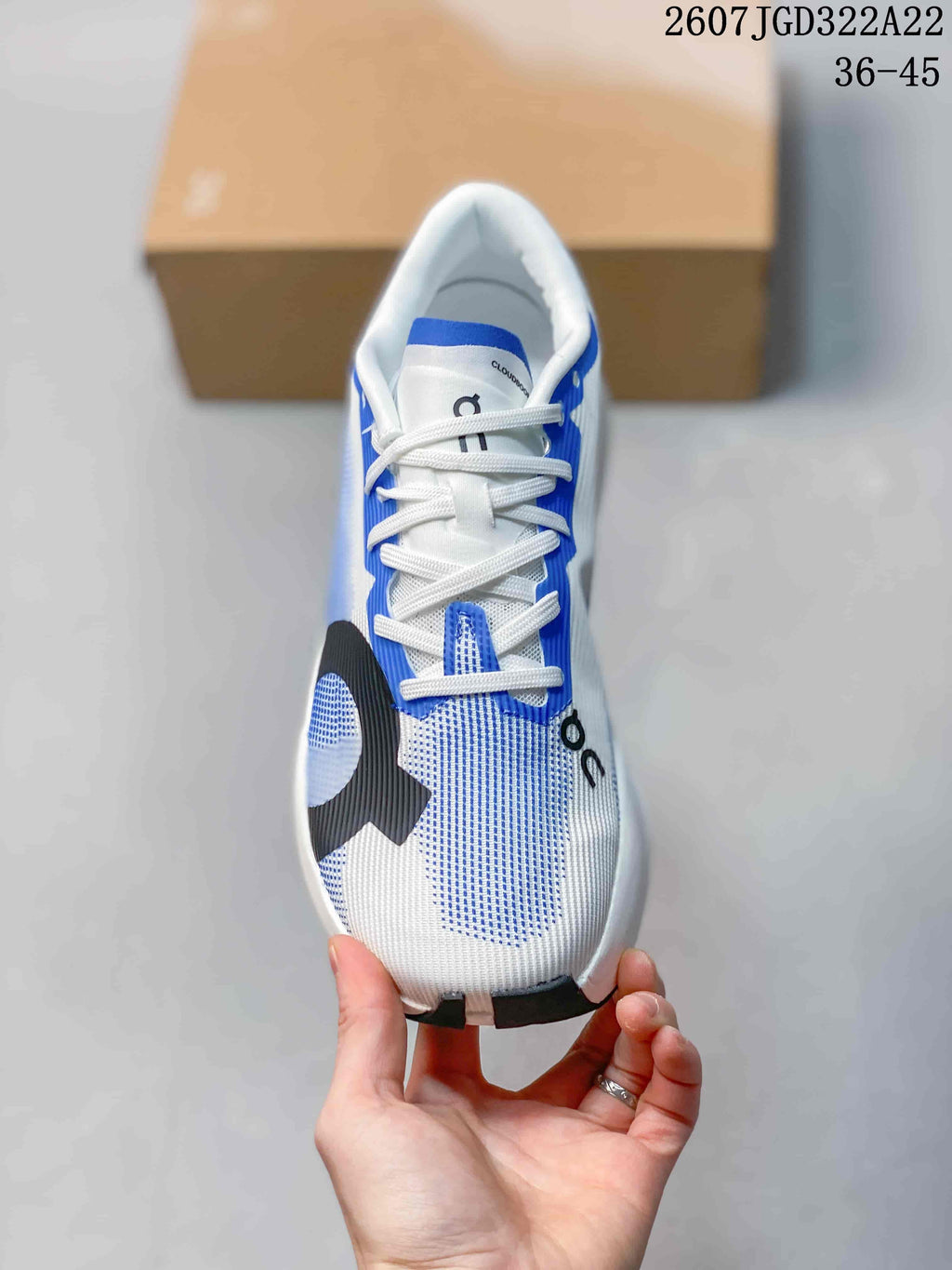 On Cloudboom Volt White Blue Running Shoes 07JGD322A22_001