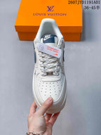 Nike Air Force 1 ’07 Low White and Navy Sneakers KG6699-F50