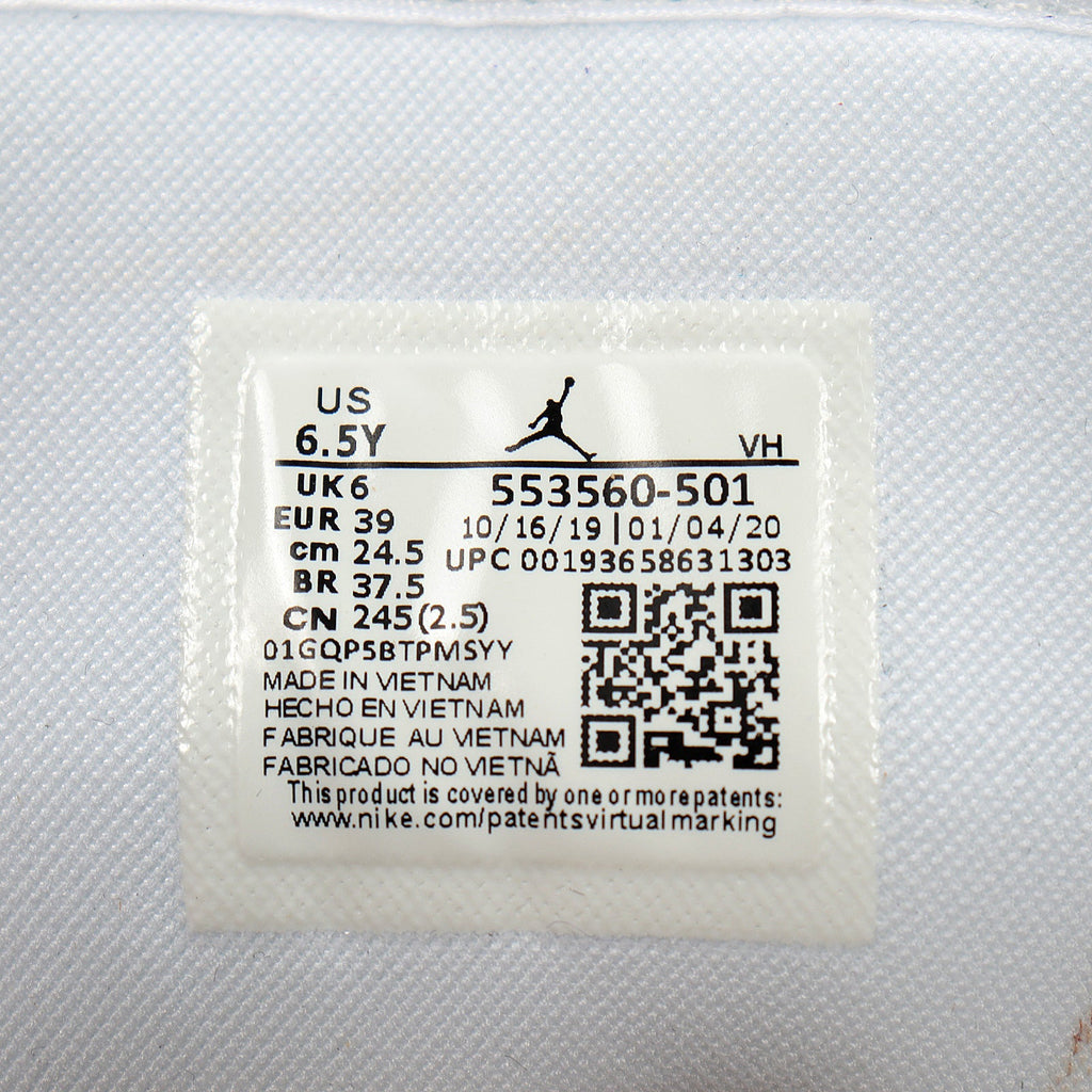 Jordan 1 Low Black Purple White Sneakers 553560-501