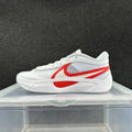 White and Red Nike Low-Top Sneakers