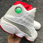 Air Jordan 13 White and Red High-Top Sneakers