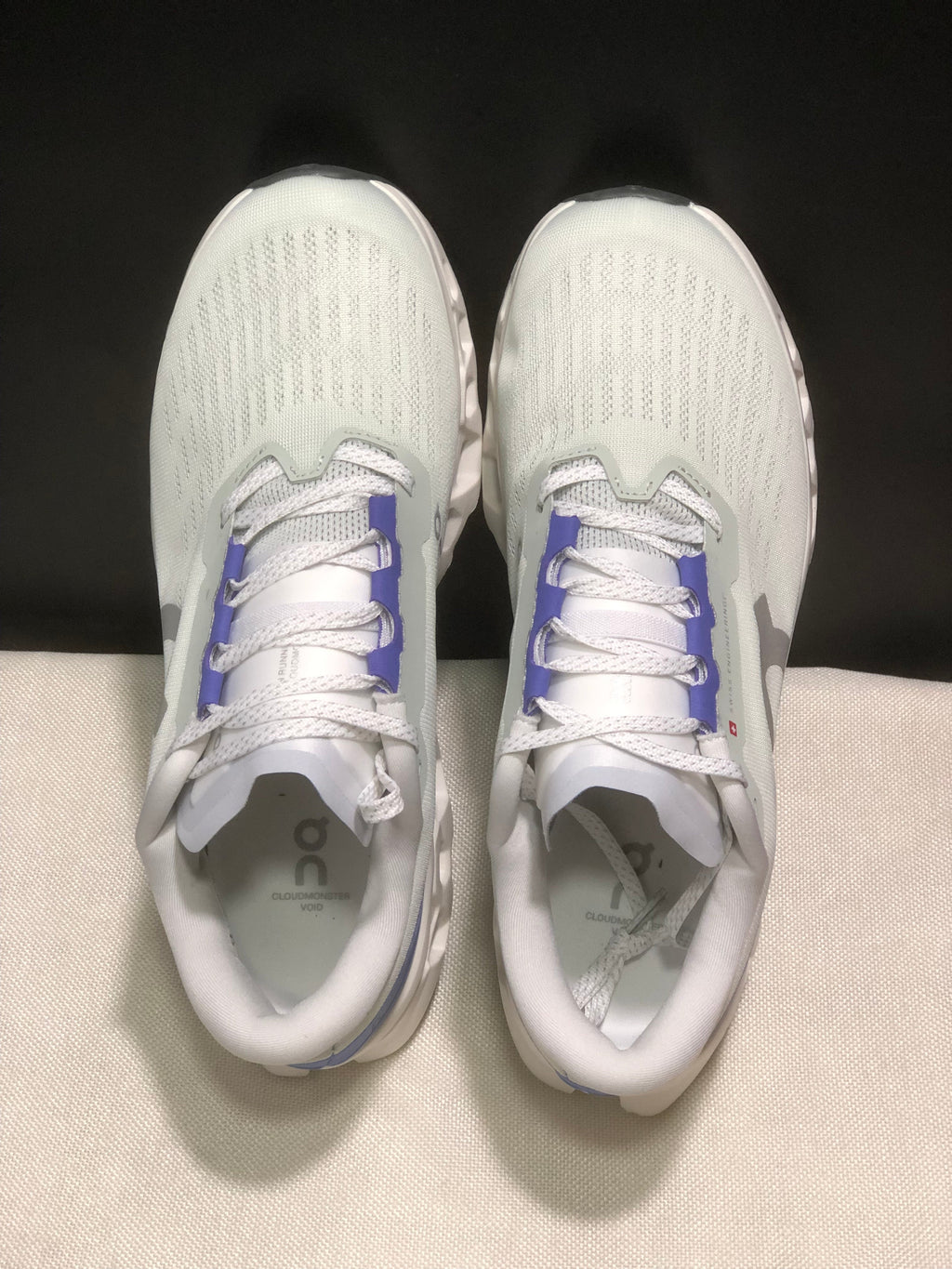 On Cloudmonster 3 Running Shoes White Blue