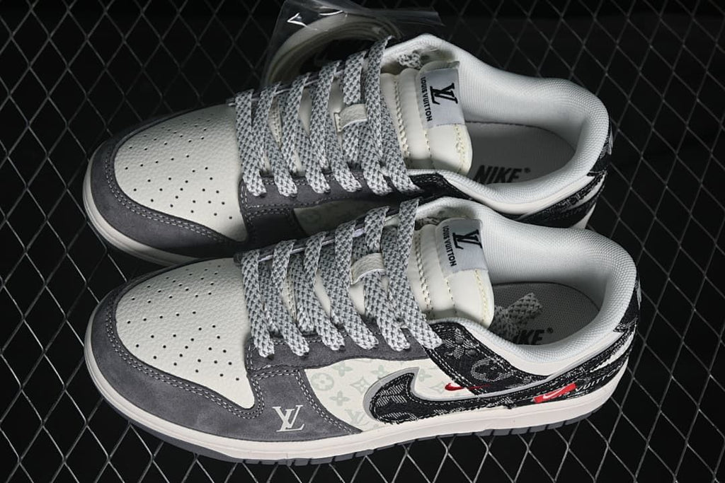 Nike SB Dunk Low Gray Patterned Low-Top Sneakers
