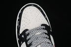 Nike SB Dunk Low Sneakers Black White Red Paisley