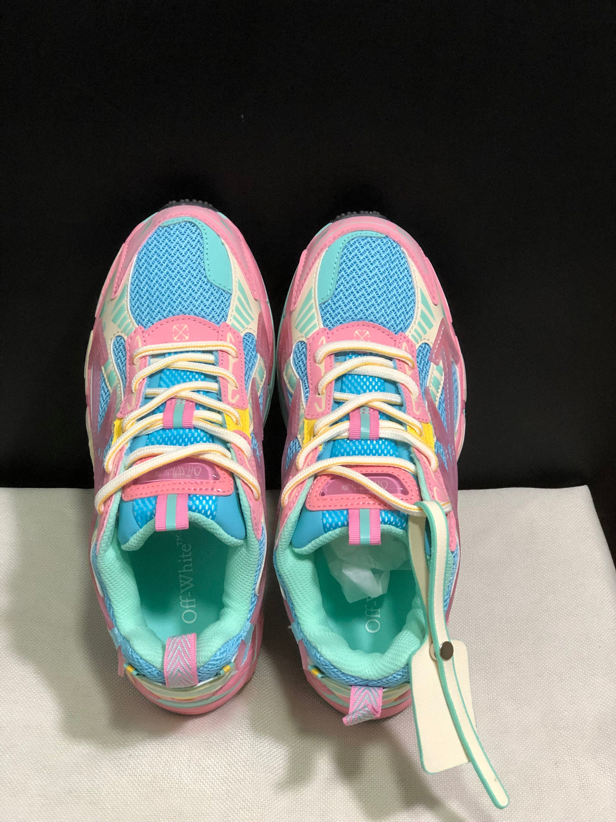 Off-White Be Right Back Sneakers Pink Mint Blue