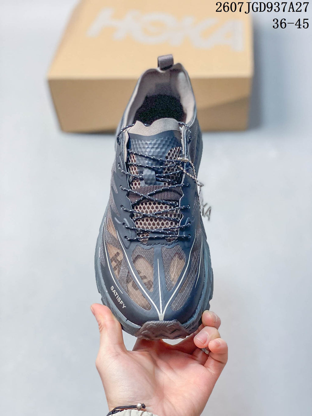 HOKA Satisfy Trail Sneakers Black Gray 2607TGD937A27
