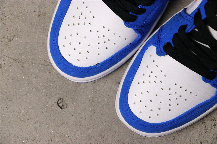Jordan 1 High Blue Orange White Sneakers 852542-146