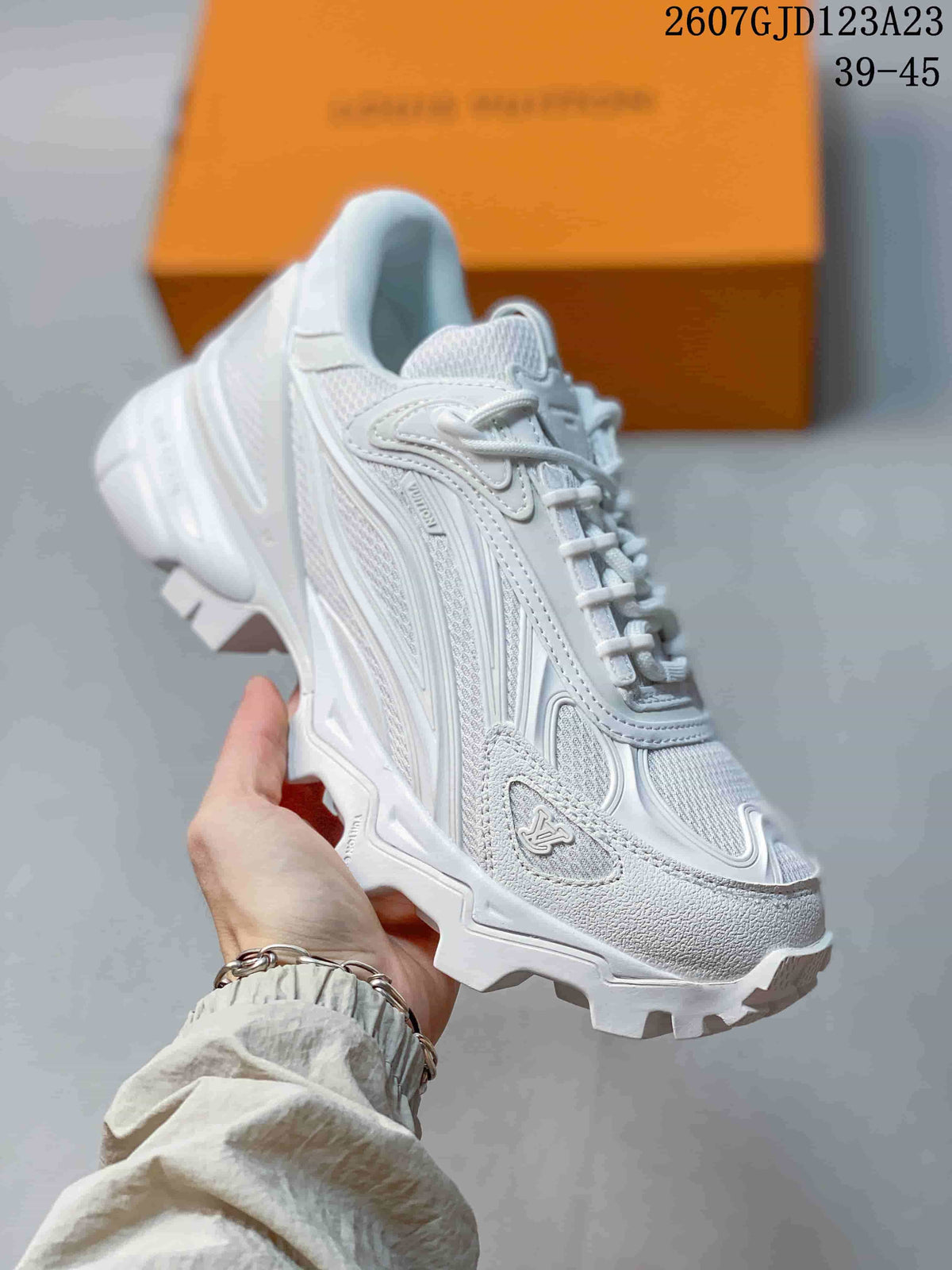 Louis Vuitton Summit Leather and Mesh Chunky Sneakers