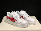 BAPE Bape Sta Low-Top Sneakers White Red