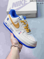Nike Air Force 1 '07 Low NBA Warriors White Blue Gold