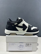 Off-White Out Of Office Low-Top Sneakers Black White OMAI89C99LEA0070110