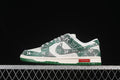 Nike SB Dunk Low Green Monogram-Pattern Sneakers
