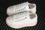 SMFK S0002B2 White Platform Canvas Sneakers