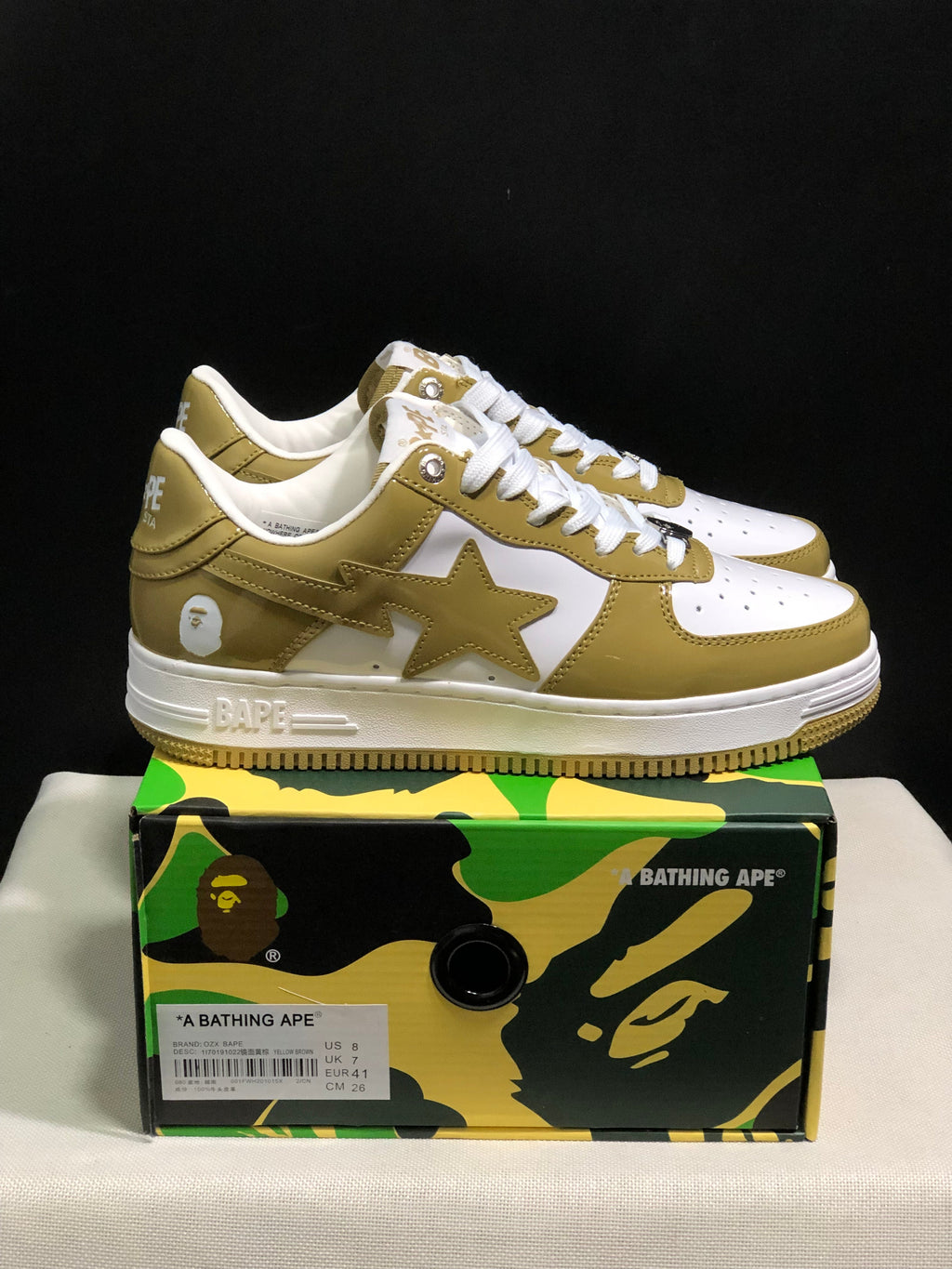 BAPE STA Low-Top Sneakers Olive White