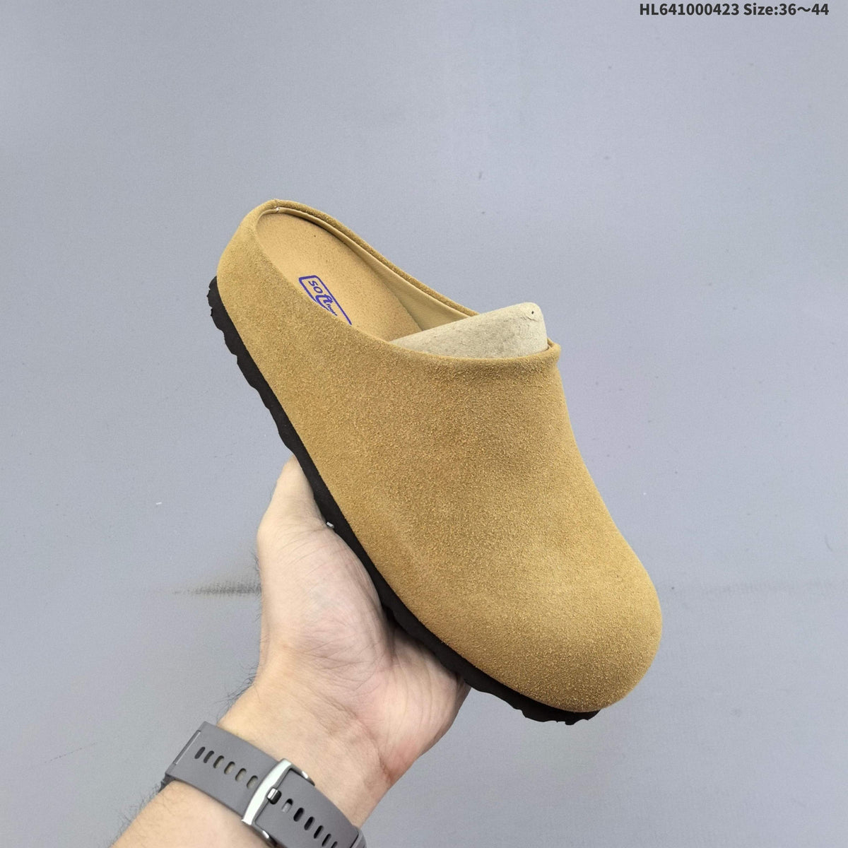 Birkenstock Suede Clog Mule in Tan or Cream