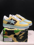 BAPE STA Low-Top Sneakers Yellow Blue Brown