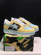 BAPE STA Low-Top Sneakers Yellow Blue Brown