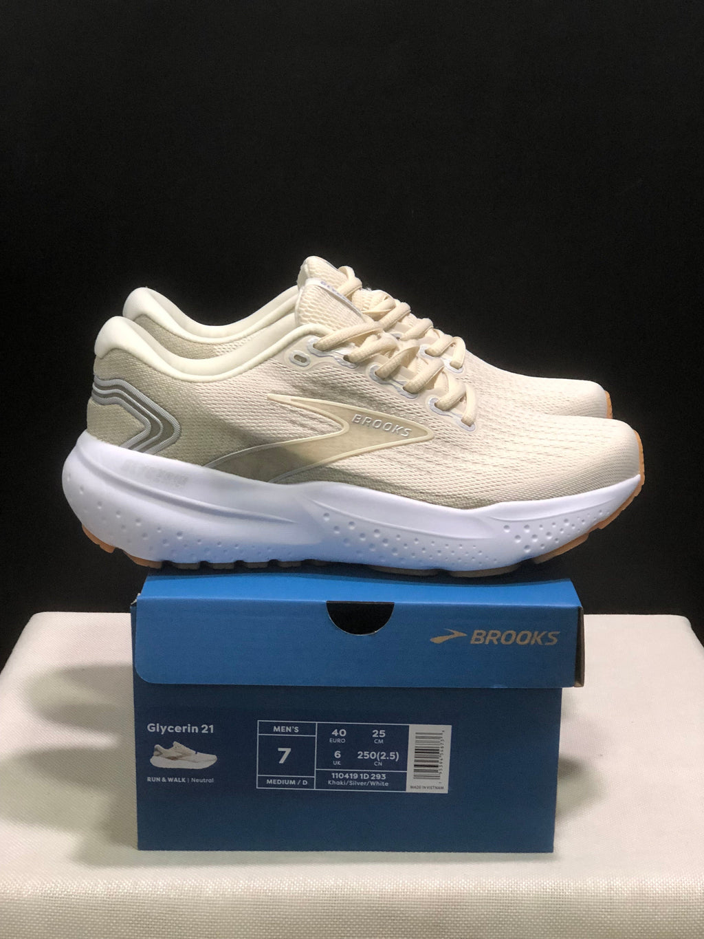 Brooks Glycerin 21 Men's Sneakers Khaki Silver White