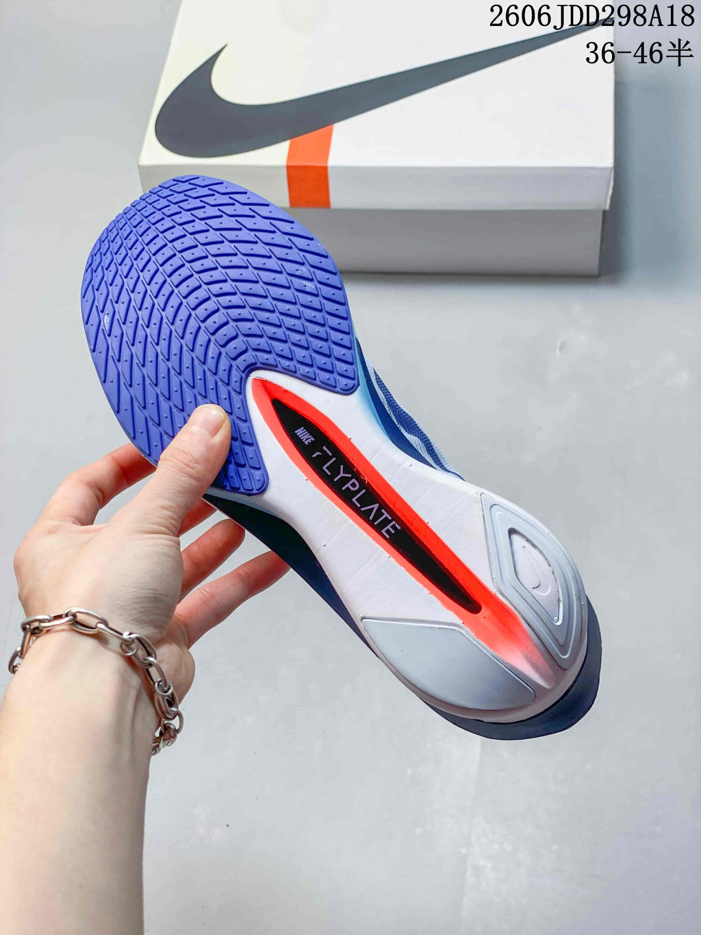 Nike ZoomX Vaporfly NEXT% 4 Road Racing Sneakers White Blue